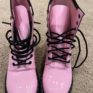 Dr. Martens pink boots